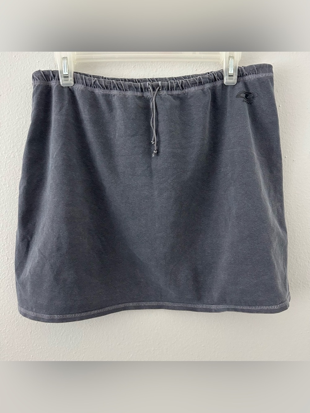 Vintage DKNY Active Cotton Mini Skirt Women’s XL Sporty Y2K 90s Grunge Zip Sides